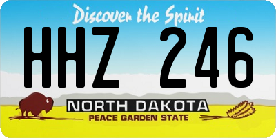 ND license plate HHZ246