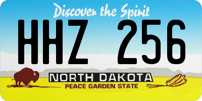 ND license plate HHZ256