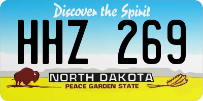 ND license plate HHZ269