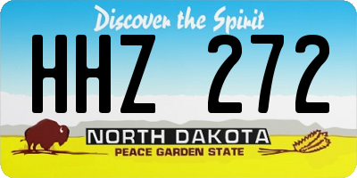 ND license plate HHZ272