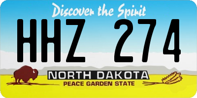 ND license plate HHZ274