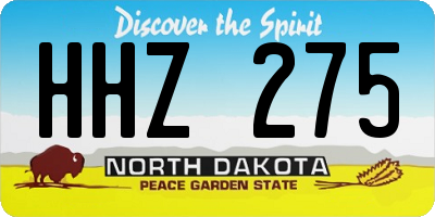 ND license plate HHZ275