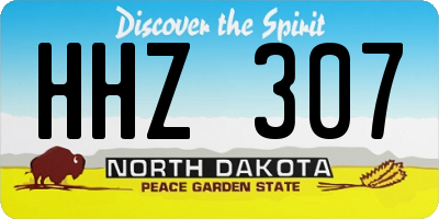 ND license plate HHZ307