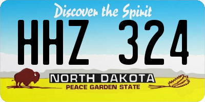 ND license plate HHZ324