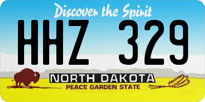 ND license plate HHZ329