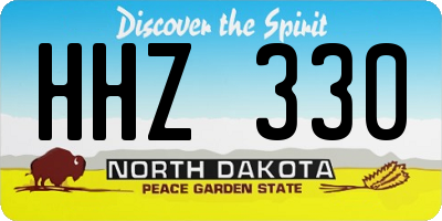 ND license plate HHZ330