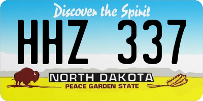 ND license plate HHZ337