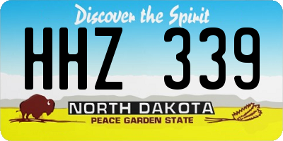 ND license plate HHZ339