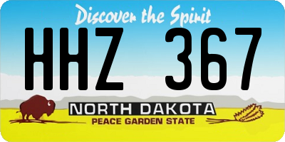 ND license plate HHZ367