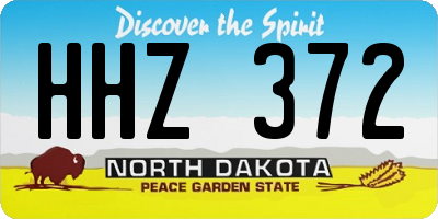 ND license plate HHZ372
