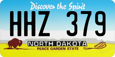 ND license plate HHZ379