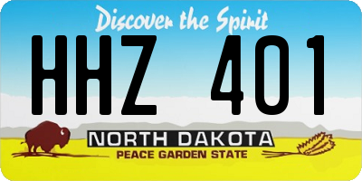 ND license plate HHZ401