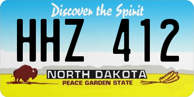 ND license plate HHZ412