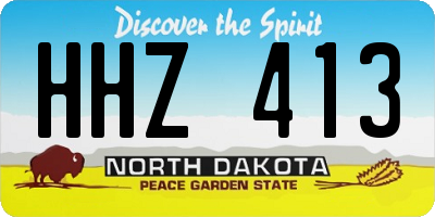 ND license plate HHZ413