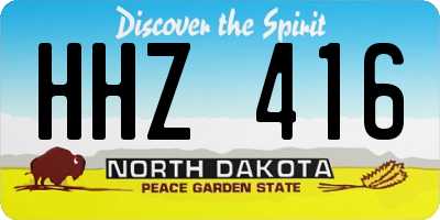 ND license plate HHZ416