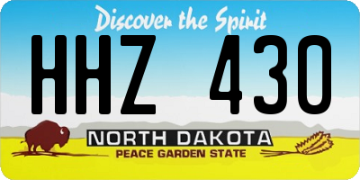 ND license plate HHZ430