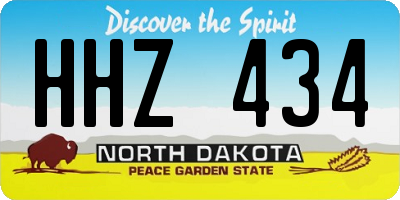 ND license plate HHZ434