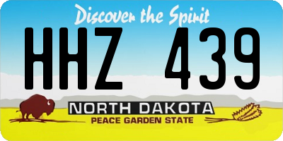 ND license plate HHZ439