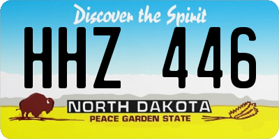 ND license plate HHZ446