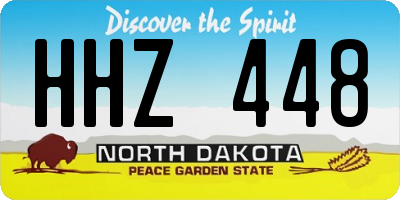 ND license plate HHZ448