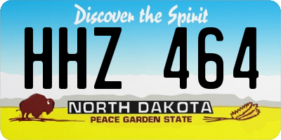 ND license plate HHZ464