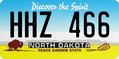 ND license plate HHZ466