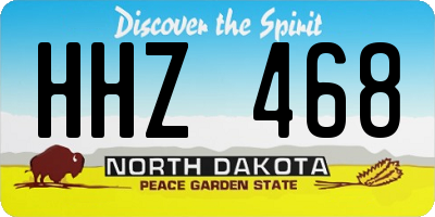 ND license plate HHZ468