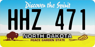 ND license plate HHZ471