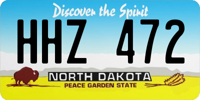 ND license plate HHZ472