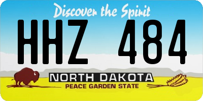 ND license plate HHZ484
