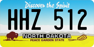 ND license plate HHZ512