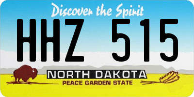 ND license plate HHZ515