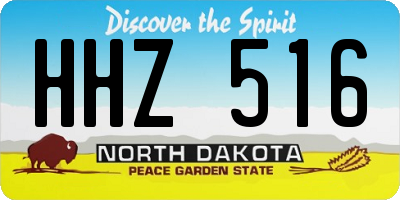 ND license plate HHZ516