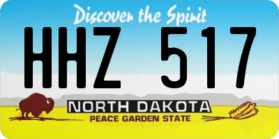 ND license plate HHZ517