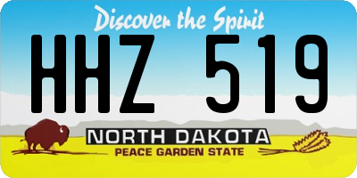 ND license plate HHZ519