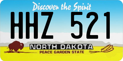 ND license plate HHZ521