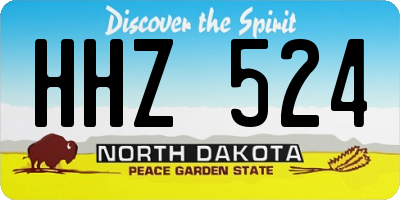 ND license plate HHZ524