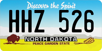 ND license plate HHZ526