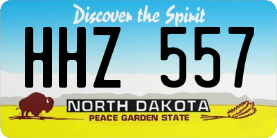 ND license plate HHZ557