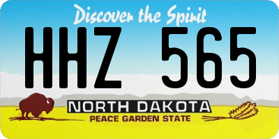 ND license plate HHZ565