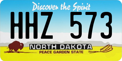 ND license plate HHZ573