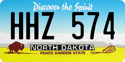ND license plate HHZ574