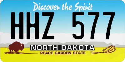 ND license plate HHZ577