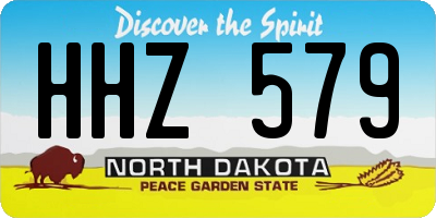 ND license plate HHZ579