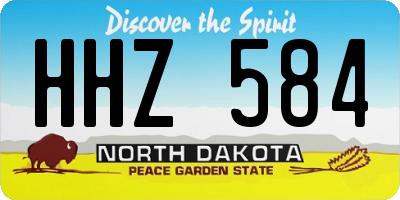 ND license plate HHZ584