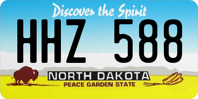 ND license plate HHZ588