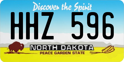 ND license plate HHZ596