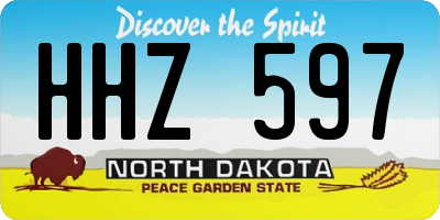ND license plate HHZ597