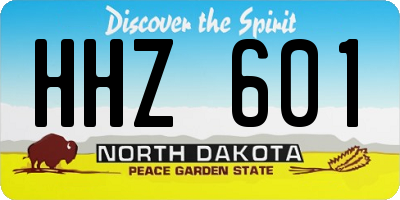 ND license plate HHZ601