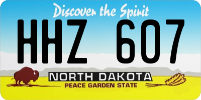 ND license plate HHZ607